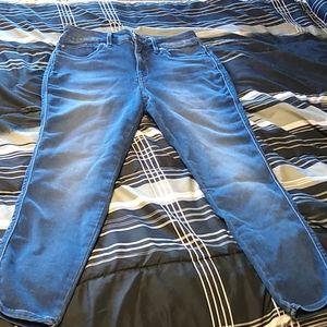 Seven7 high rise skinny crop jeans